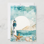 Invitation Fête des mariées phare nautique (Dos)