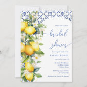 Invitation Fête des mariées photo au citron méditerranéen (Devant)
