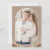 Invitation Fête des mariées photo Boho Earthy Floral Taupe (Dos)