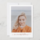 Invitation Fête des mariées photo Boho Terracotta moderne min (Dos)