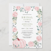 Invitation Fête des mariées photo Citrouille rose pâle (Devant)