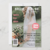 Invitation Fête des mariées photo de couverture de magazine p (Devant)