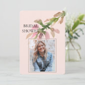 Invitation Fête des mariées photo de feuillage par Mail Soft (Debout devant)