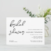 Invitation Fête des mariées photo de script manuscrit simple (Debout devant)