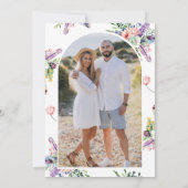 Invitation Fête des mariées photo du fleur sauvage Mason Jar (Dos)