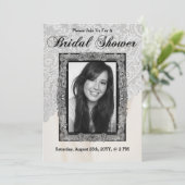 Invitation Fête des mariées photo élégante (Debout devant)