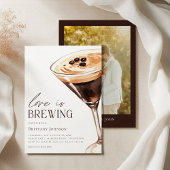 Invitation Fête des mariées photo Espresso Martini