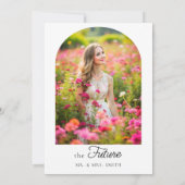 Invitation Fête des mariées photo florale Fleur sauvage (Dos)