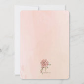 Invitation Fête des mariées photo florale romantique (Dos)