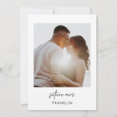 Invitation Fête des mariées photo italienne aquarelle (Dos)