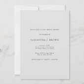 Invitation Fête des mariées photo minimale de Bohême (Dos)