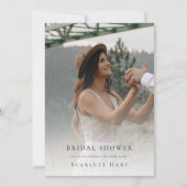 Invitation Fête des mariées photo minimale simple et moderne (Devant)