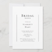 Invitation Fête des mariées photo minimale simple et moderne (Dos)