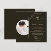 Invitation Fête des mariées photo minimaliste moderne (Devant / Derrière)