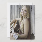 Invitation Fête des mariées photo moderne à script chic (Dos)