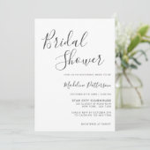 Invitation Fête des mariées photo moderne en gris foncé (Debout devant)