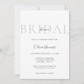 Invitation Fête des mariées photo moderne Silver Grey (Devant)