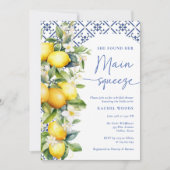 Invitation Fête des mariées photo principale de l'aquarelle (Devant)