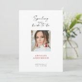 Invitation Fête des mariées photo Red Bride (Debout devant)