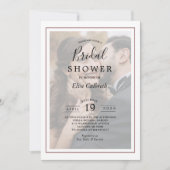 Invitation Fête des mariées photo Rose en cuivre élégant mode (Devant)