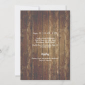 Invitation Fête des mariées photo Rustic Wood Bride (Dos)