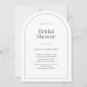 Invitation Fête des mariées photo style arc rétro (Devant)