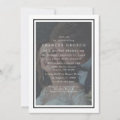 Invitation Fête des mariées photo Vellum Blanc Et Black Frame (Devant)