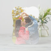 Invitation Fête des mariées photo Wahou Ring moderne (Debout devant)