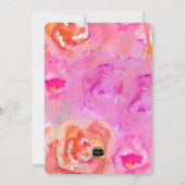 Invitation Fête des mariées PixDezines/Floral/Aquarelle/Rose (Dos)