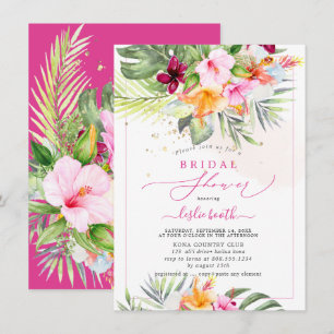 Invitation Fête des mariées PixDezines H2 Tropical Paradise