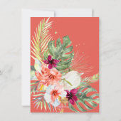 Invitation Fête des mariées PixDezines H2 Tropical Paradise (Dos)