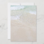 Invitation Fête des mariées Plage de sable rose Plumeria (Dos)