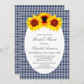 Invitation Fête des mariées Plaid Tournesol (Devant / Derrière)