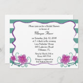 Invitation Fête des mariées Plumeria (Devant / Derrière)