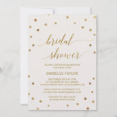 Invitation Fête des mariées Pois d'or (Devant)