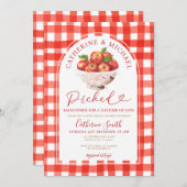 Invitation Fête des mariées Pomme Rouge Automne S'Est Prise L (Devant / Derrière)