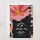 Invitation Fête des mariées Poster de animal de léopard flora (Devant)