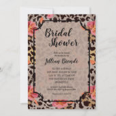 Invitation Fête des mariées Poster de animal Leopard (Devant)