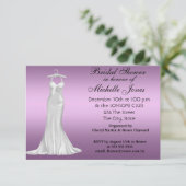 Invitation Fête des mariées pourpre populaire (Debout devant)