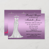 Invitation Fête des mariées pourpre populaire (Devant / Derrière)