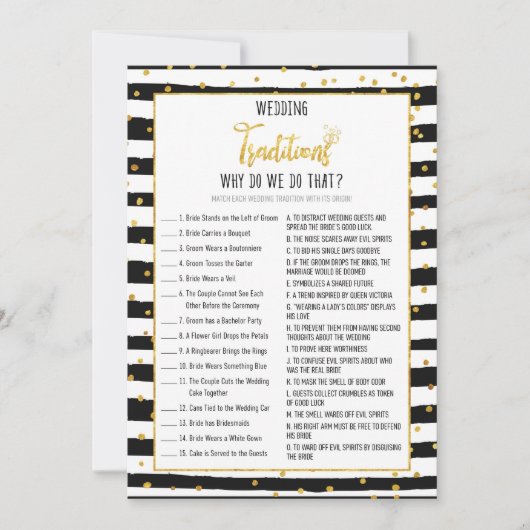 Invitation Fête des mariées Pourquoi Faisons-Nous Ce Jeu (Devant)