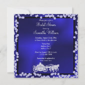 Invitation Fête des mariées Princess Coach & Horses (Dos)