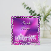 Invitation Fête des mariées Princess Coach & Horses (Debout devant)