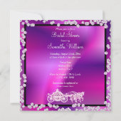 Invitation Fête des mariées Princess Coach & Horses (Dos)