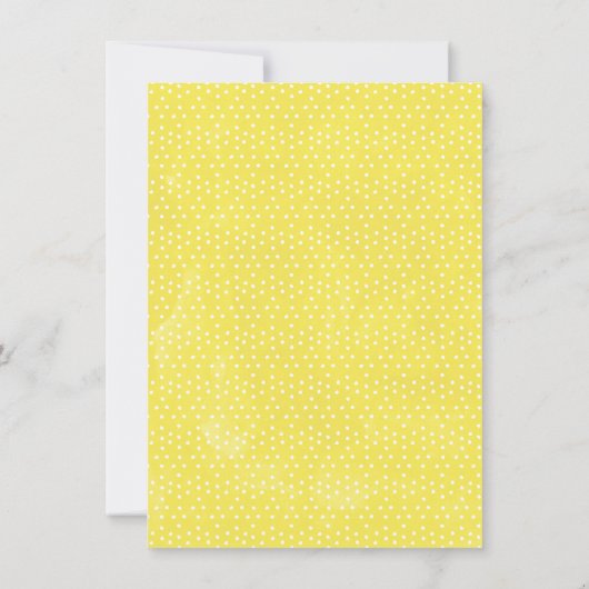 Invitation Fête des mariées principale au citron floral moder (Dos)