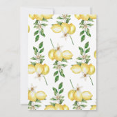 Invitation Fête des mariées principale au citron moderne (Dos)