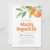 Invitation Fête des mariées principale d'agrumes oranges (Devant)