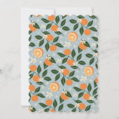 Invitation Fête des mariées principale d'agrumes oranges (Dos)