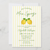 Invitation Fête des mariées principale de citron de taille (Devant)