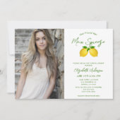 Invitation Fête des mariées principale de citron de taille (Devant)